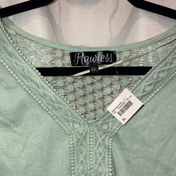(J41) LAWLESS Women's Green Top Sz XL - Picture 2 of 8